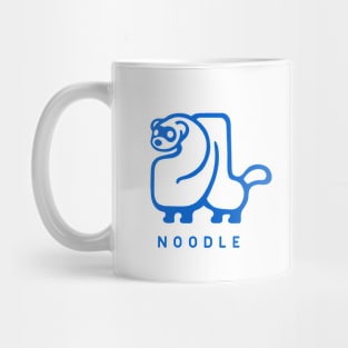 Ferret noodle. Minimal geometric design of a cute creature Mug